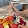 Salladsgaffel i rostfritt stål Kreativ spade Gaffel Pastagaffel Kaffegaffel Desserttårta Gaffel Vattenmelon Fruktgaffel