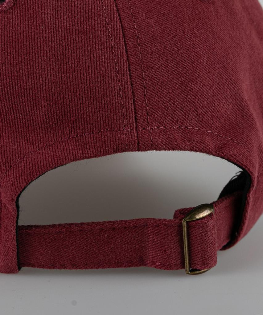 Wig Saint Block Logo Cotton Peach Ball Cap - Burgundy
