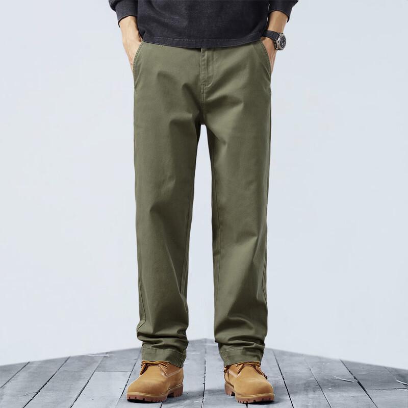 ROMON Men's Loose Fit Straight Leg Casual Pants