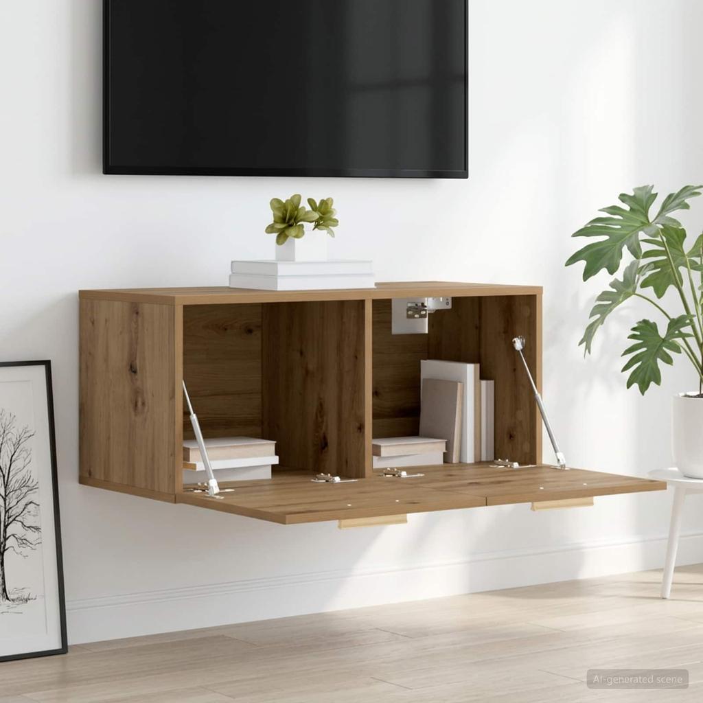 Wall Cabinet Wall Mount Artisan Oak 80 x 36.5 x 35 cm