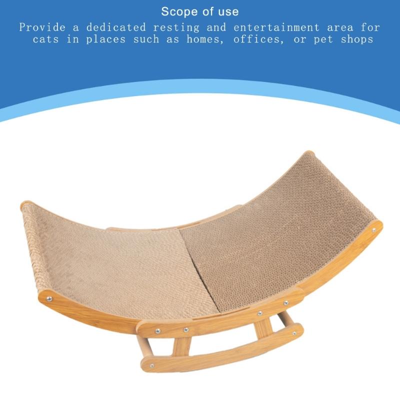 Cats Scratching Rocking Chair Claw Grinding Corrugated Scratcher Wear Resistant Cats Grinding Protecting Claw Lounger