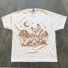 Desert Landscape Shirt, Western Graphic Tee, Bull Skull Cactus Moon, Southwestern Boho T-Shirt