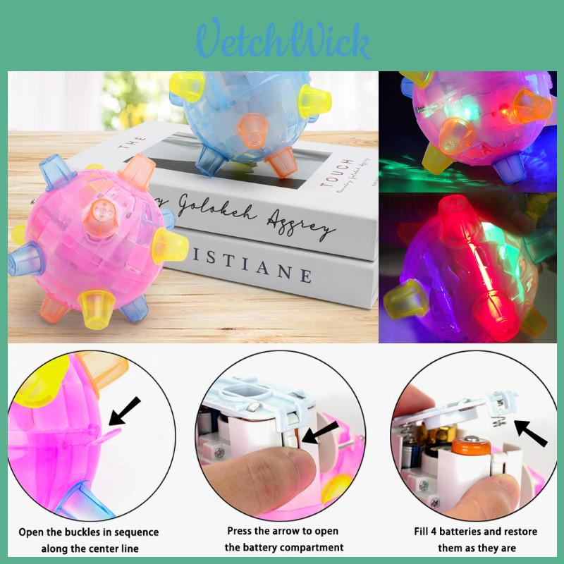 Novelty Dancing Ball Toy Glowing Jumping Ball With Seven Colors And Music