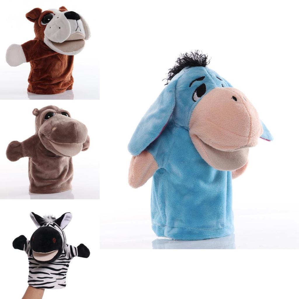 Großhandel Plüschtier Handpuppe Cartoon Tierpuppe mit beweglichem Mund interaktives Spielzeug für Kindergarten und Eltern-Kind-Interaktion 25 cm groß