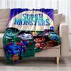 Super Monsters Theme Printed Blanket - Perfect for Couch, Bed, Travel & Outdoor Use | Machine Washable, Cozy & Durable.