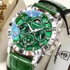 Fashion Luxury Man Clock Waterproof Luminous Chronograph Leather Military Watches Business Quartz Watch Reloj