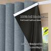 Solid Color 100% Blackout Curtains Convenient No Drilling Window Curtains for Living Room Bedroom Sun Protection Privacy Drapes