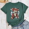 Naughty Bear Cotton T-Shirt Short Sleeve Round Neck Women 2d Print Tops