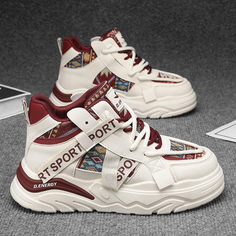 High-top Autumn Leisure Youth Sports Running Waterproof and Non-slip Height-increasing Dad Shoes