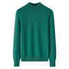 Women's Autumn/Winter Half-High Collar Cashmere Sweater - Solid Color, Short Pullover Base Layer.