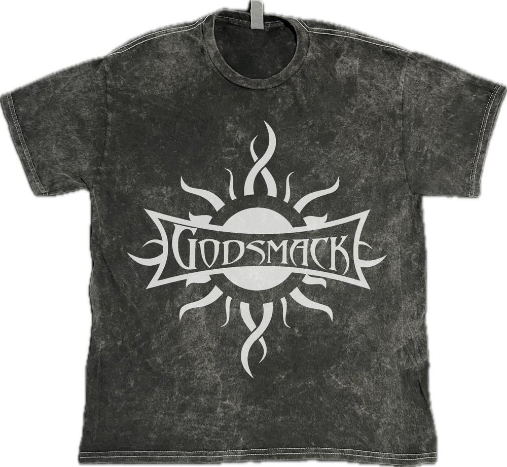

Godsmack Tribal Sun Rock Band 100% Cotton Vintage Washed Tee Unisex T-Shirt S