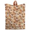 Pomeranian Blanket Pet Dog Picnic Flannel Throw Blanket Soft Durable Bedroom Design Bedspread Birthday Present