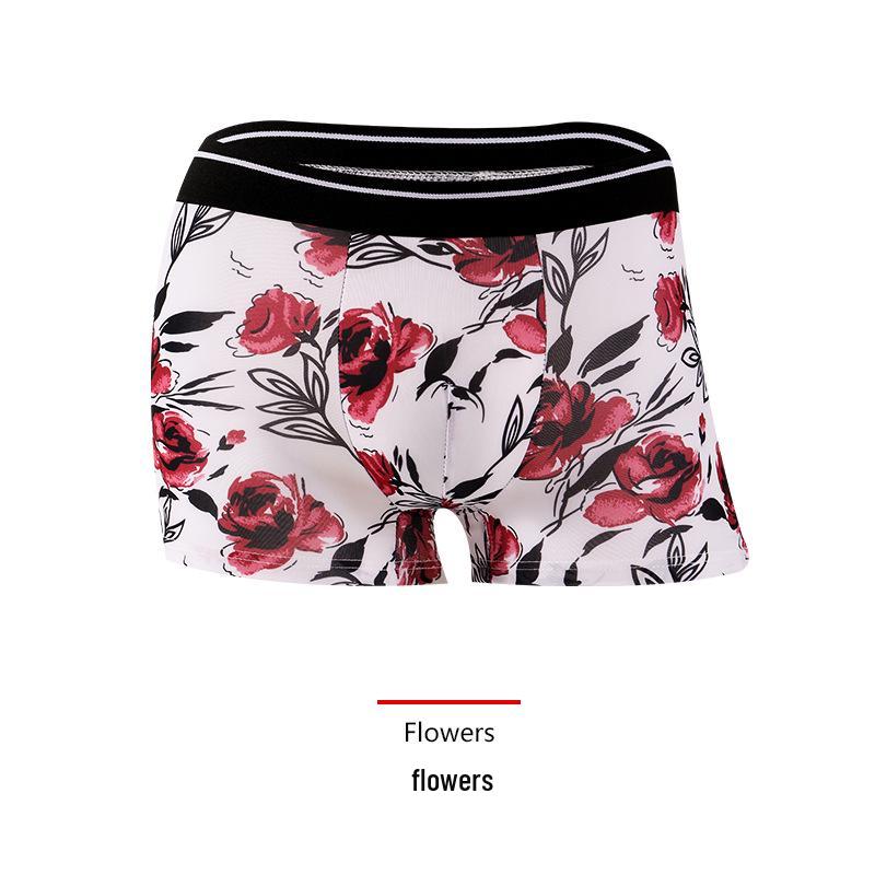 

Ice Silk Men s Breathable Boxer Briefs - Comfortable and Trendy Four-Corner Underwear L (85-105 kg)