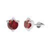 Dragon Claw Earrings - Dark Red Blood Diamond Earrings - Hip Hop Ear Bar Studs - Small-scale Design - High-end Style - Zircon