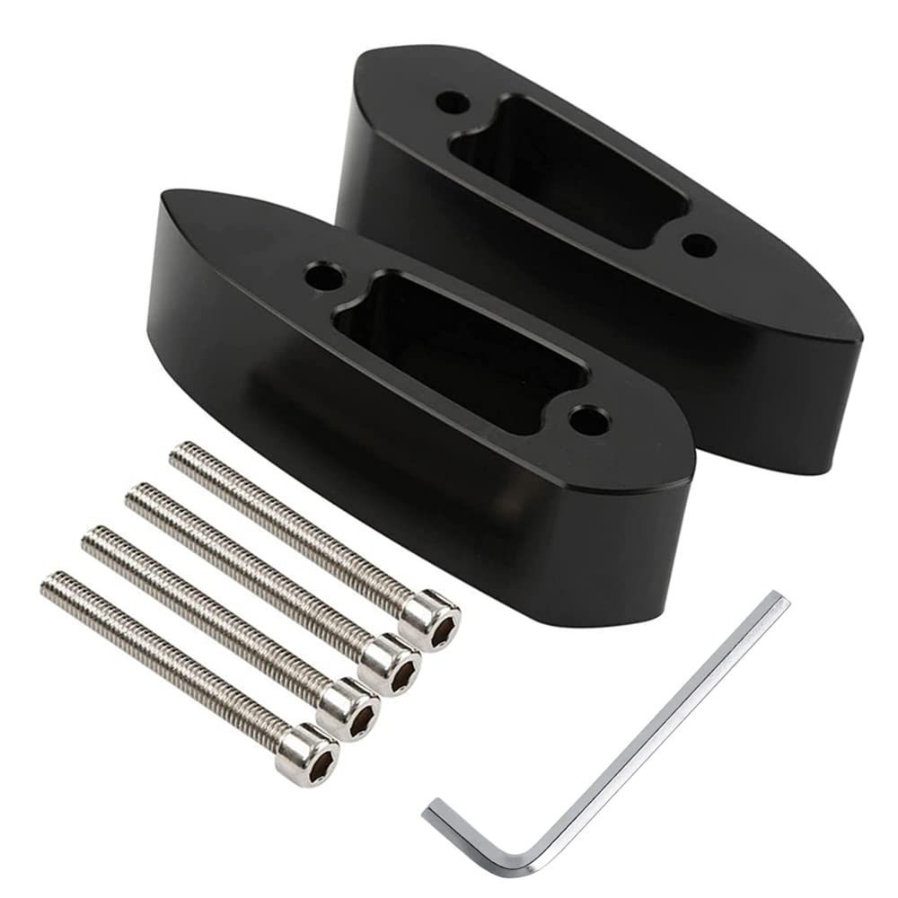 Semimo Mirror Riser Spacer Fits YZF-R25 R3 R15 Offset Mirror Bracket Extension Black