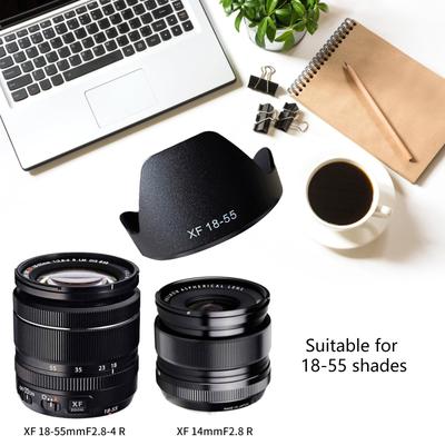 Lens Hood For Fujifilm XF18 55mm F2.8 4 R LM OIS And XF14mm F2.8 R Durable ABS Camera Sun Shade For XT30 XT20 XT10 XA3