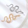 New Fashion Trend Animal Vintage Metal Snake Brooch Unique Design Temperament Gold Color Snake Brooch Pins Gifts Collar Accessories Badge