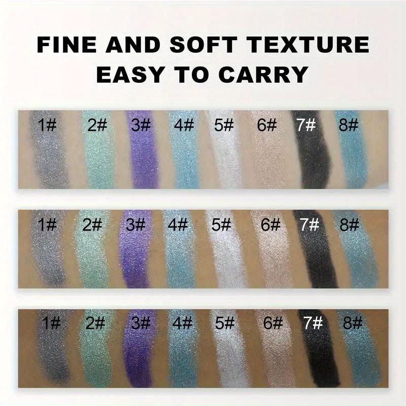 Caneta iluminadora de diamante perolado rosado com apontador de lápis, caneta delineadora de sombra brilhante, caneta delineadora com brilho suave