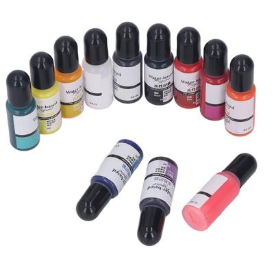 Pigment Résine Époxy 12 Couleurs Lustre Uniforme Bricolage Artisanat Teinture Résine Époxy pour Ciment Gypse