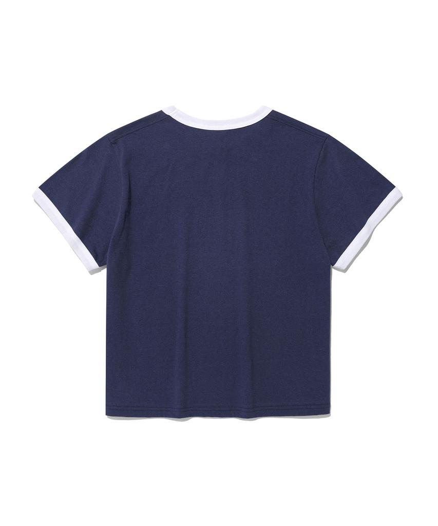 ISTKUNST Cherry Crop Ringer Tee_Navy(Ik2Fmft527A)