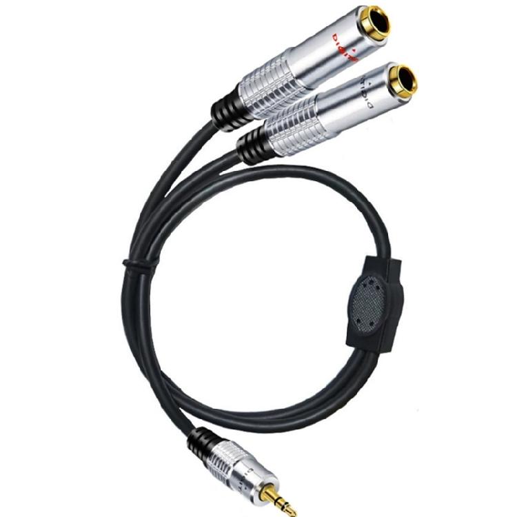 3.5mm to Dual 6.35mm Stereo Cable 1/8 Mini Jack to 2x6.35mm Y Splitter Adapter