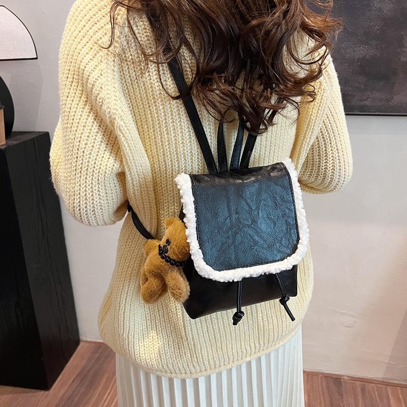 2025 New Small Retro Brown Backpack 2025 New Simple and Versatile Shoulder Bag Small Square Bag