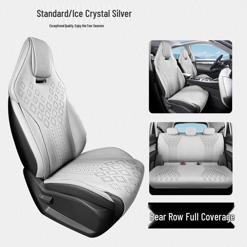 Hao Yue PRO Full Leather Car Seat Cushion - Universal, Four Seasons, Half-Pack