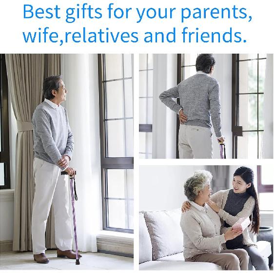 Walking Cane LIXIANG Cane for Man/Woman | Mobility & Daily Living Aids | 5-Level Height Adjustable Walking Stick | Comfortable Plastic T-Handle