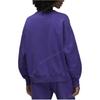 Jordan Solid Color Crew Neck Sweatshirt with Logo Print Women Tops Dark-Purple DV6470-514