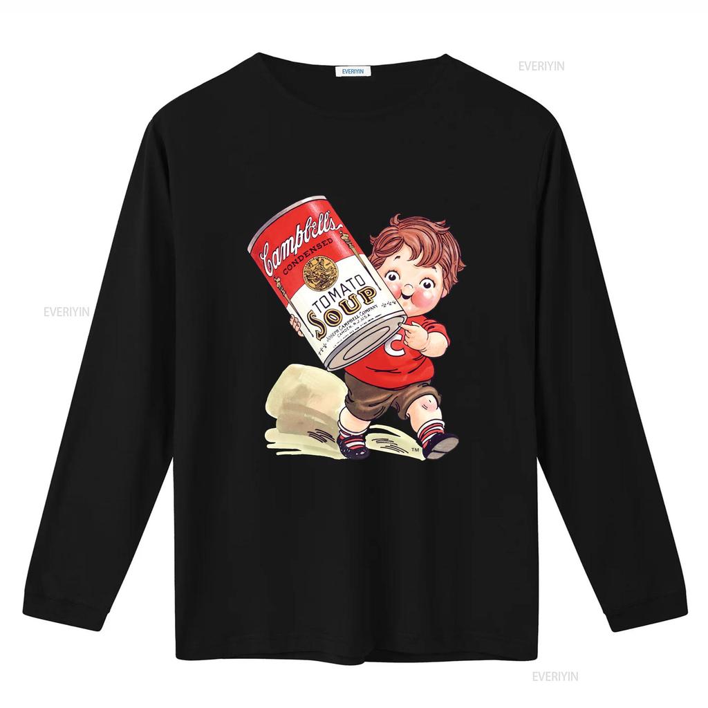 Campbell Suppe Kinderessen Maskottchen T-Shirt vintage Gewaschen Grafik Bequem Stilvoll Dehnbar Weich Herren Designer Kleidung Lässig