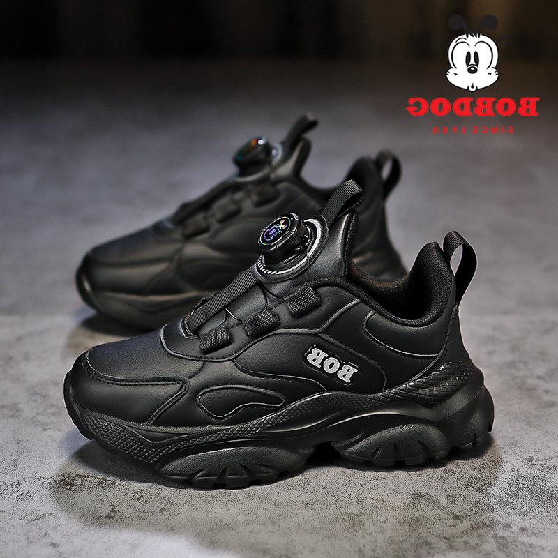 Bobodou Kids' 2025 Waterproof Fashion Sneakers - White Leather Dad Style
