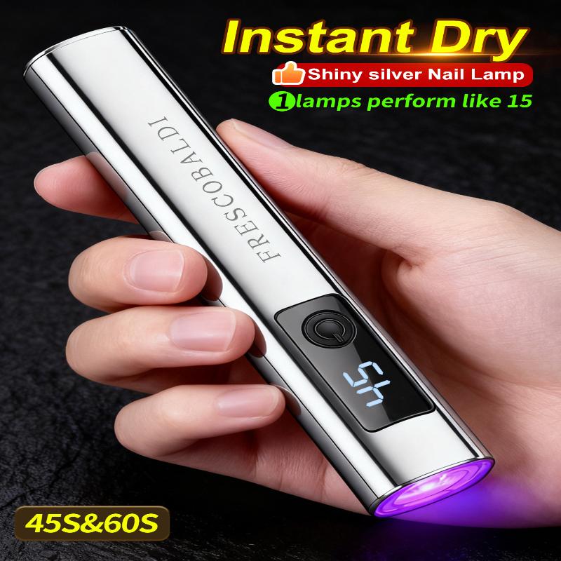 1Pcs Mini On-Screen Display Handheld Nail Art Uv Lamp For Gel Nails, Mini Nail Light, Portable Led Nail Lamp