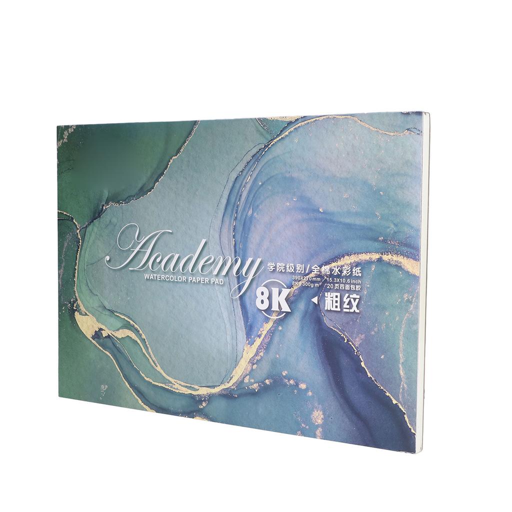 Water Color Paper 8K 20 Sheets Glossy Grain Surface Durable Multifunctional Art Paper