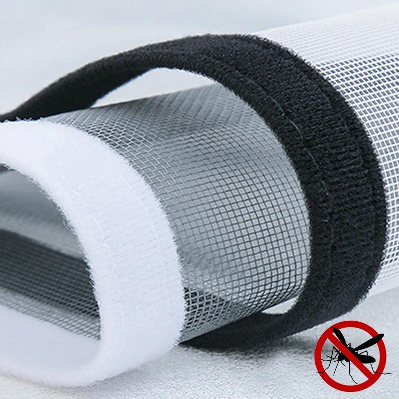Mosquito Proof Zipper Screen Window Self Installing Non Perforated Mesh with Multiple sizes,Thin Mesh Invisible Gla Curtains