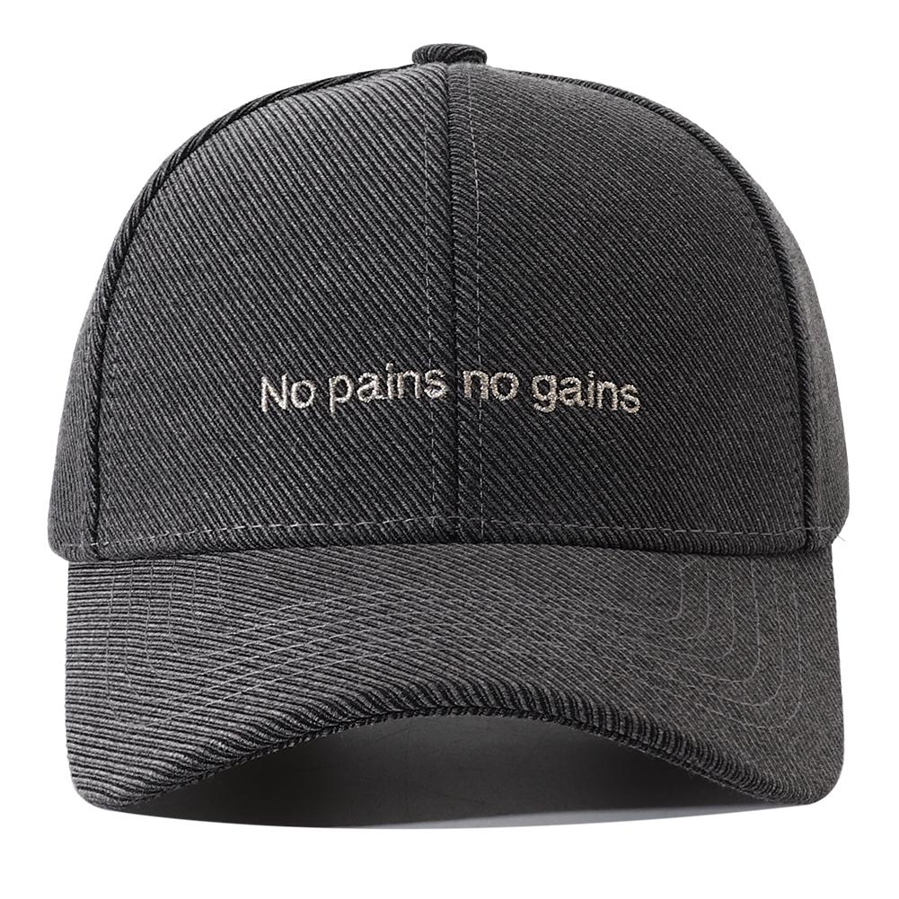 

No Pain No Gain Quote Embroidery Cotton Baseball Cap Men Women Adjustable Snapback Dad Hat Hip Hop Streetwear y2k Sports Sun Hat Adjustable серый