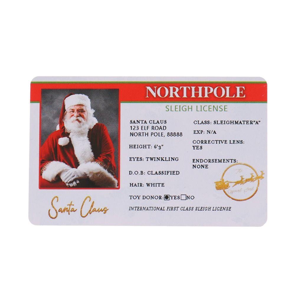 Decoration Sleigh Flying Riding License Christmas Card Christmas Gift Santa Claus Driving License