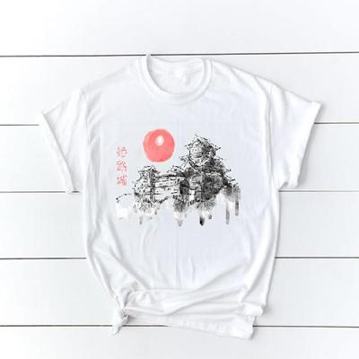 Japanese Temple T Shirt Women Architecture T Shirt Buddhism Japan T Shirts Funny Anime Graphic Tees