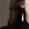 French Elegant Water Drop Imitation Pearl Long Earrings Fashionable Texture Foam 2026 New Design Jewelry Accessory For Womens