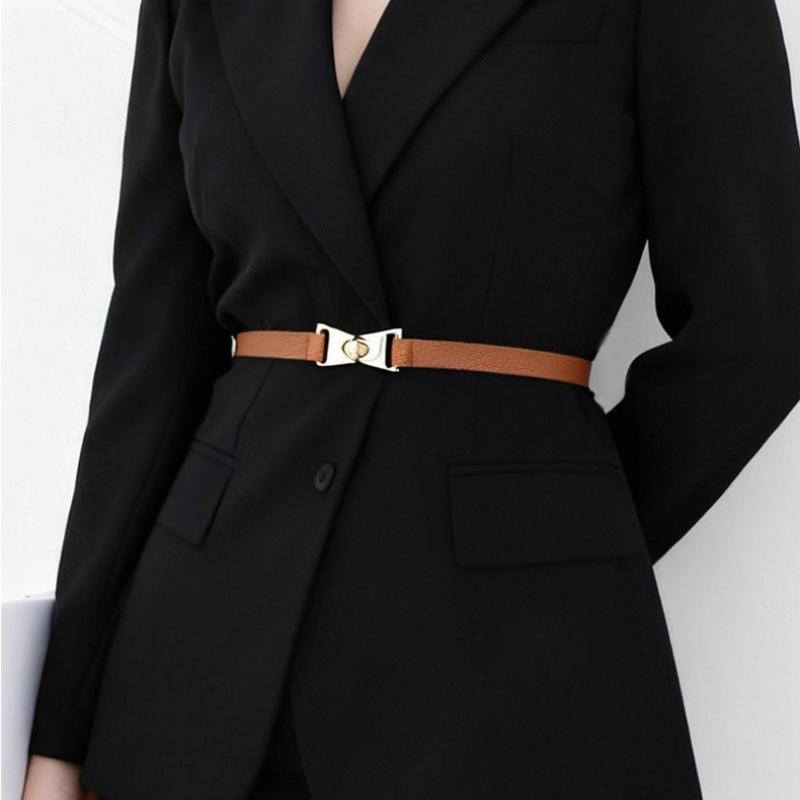 Fashionable Stretchable Versatile Slim Waist Belt Elegant and Minimalist Perfect for Dresses and Jackets Women’s Black Belt