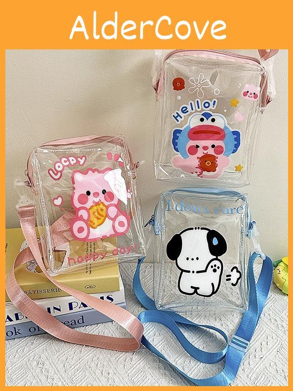 Loopy Cute Mini Transparent Pvc Phone Bag Small Crossbody Purse For Daily Use