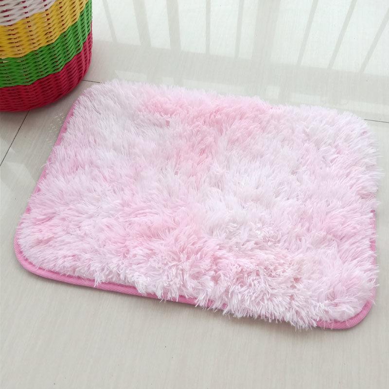 VIKAMA Modern Simple Plush Carpet Solid Color Entrance Door Mat Home Decoration Comfortable And Soft Living Room Bedroom Mat