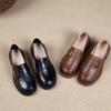 First layer cowhide loafers women's autumn new leather casual work one pedal soft sole soft surface small leather shoes single shoes