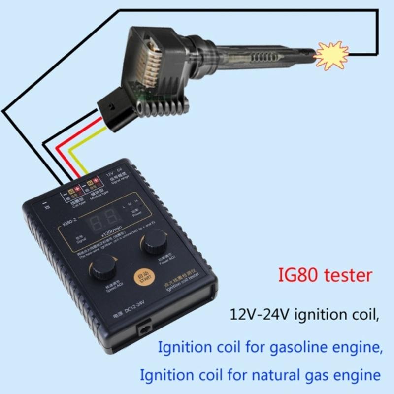 Professional Automotive Ignition Coil Tester with 98% Accuracy for Rapid Diagnosis of Gas and Natural Gas Vehicles Featu