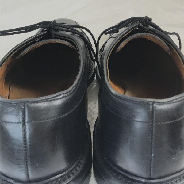 Vintage 80s-90s Allen Edmonds Hillcrest 360° Goodyear Welt Swirl Moc Shoes Size 9.5EEE 27.0-27.5cm Black(USED)