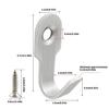 Practical Set Of 10 Metal Hook Easy Install Hangers Perfect For Entryway Bathroom Closet Organization And Storage