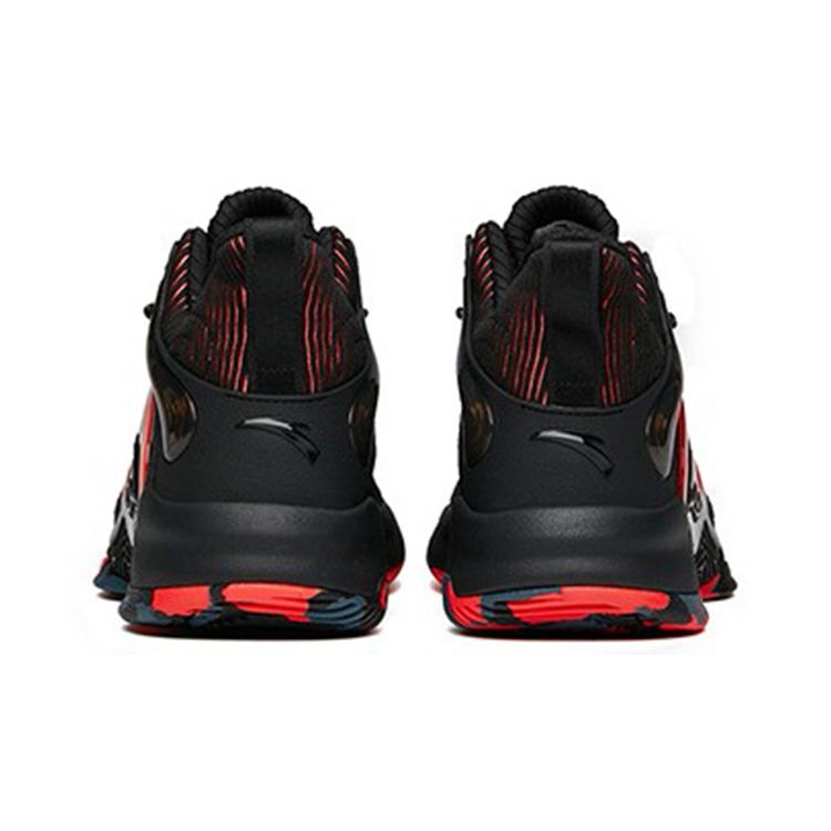 New Anta Mountain 1 Cushioning Anti Slip And Wear Resistant Mid Top Basketball Shoes Black 112141609-2