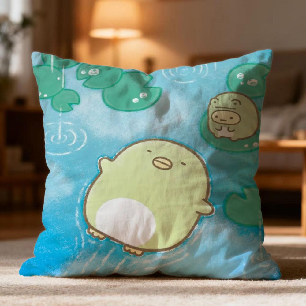 Popular SSumikko Gurashied Cushion Cover Soft Washable Pillow Case Multi-Scene for Couch Bed Travel Office Use