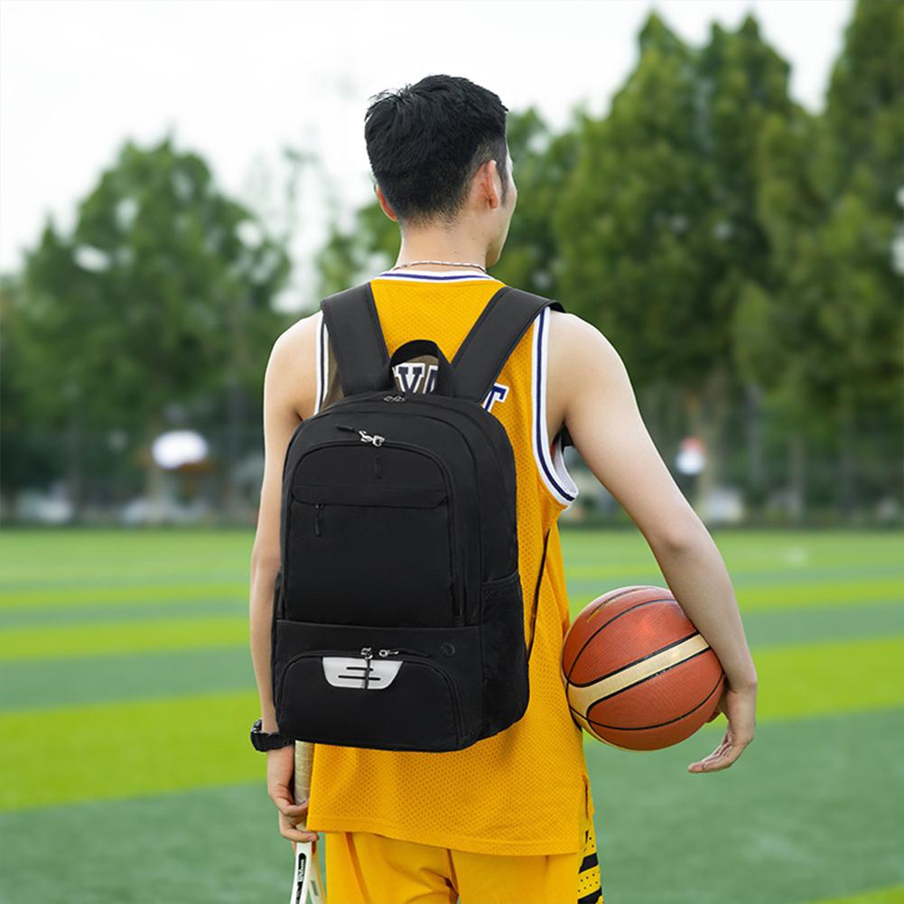 Basketball Backpack Large Sports Bag with Shoe Compartment Sports Backpack Multi-pockets Waterproof for Outdoor Sports