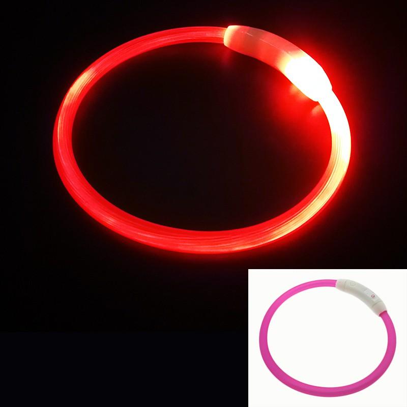 USB Rechargeable LED Dog Collar Glowing Pet Necklace Small Medium Large Dogs Anti-lost Night Safety