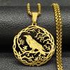 Luxus Kolibri Design Halskette mit 18K Goldfinish Akzent Edelstahl Mode Hals Schmuck zum Verschenken